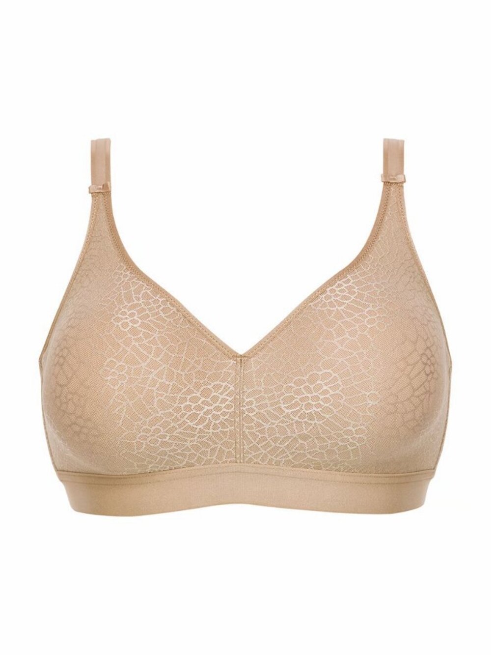 Chantelle C Magnifique 1892 Bra 40D Wireless Minimizer Nude Unlined Seamless NWT